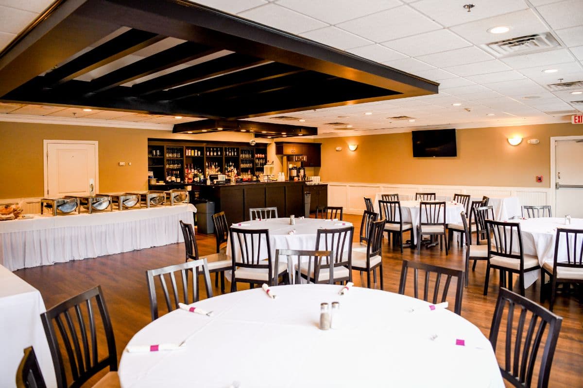 A party set up in the Sudbury Point Grill function room